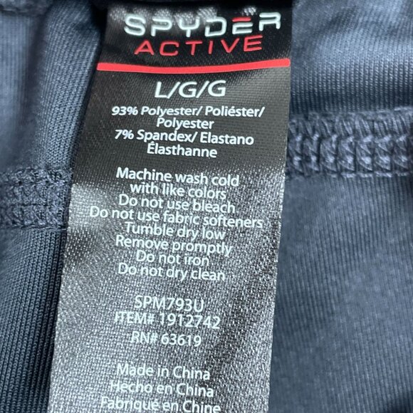 Spyder Active Mens Athletic Joggers L Black Stretch Waist a0705 - Picture 3 of 6